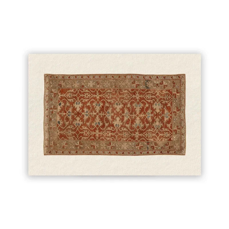 Vintage Autumn Farmhouse Landscape Canvas Print | Fall Wall Art