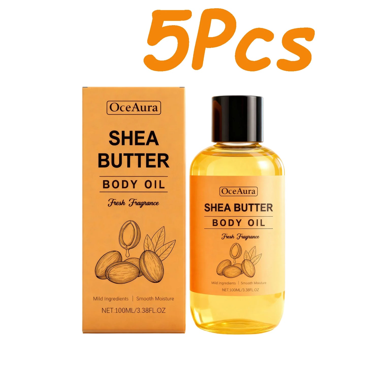 Shea Butter Body Oil – Lightweight, Fast-Absorbing Moisturizer
