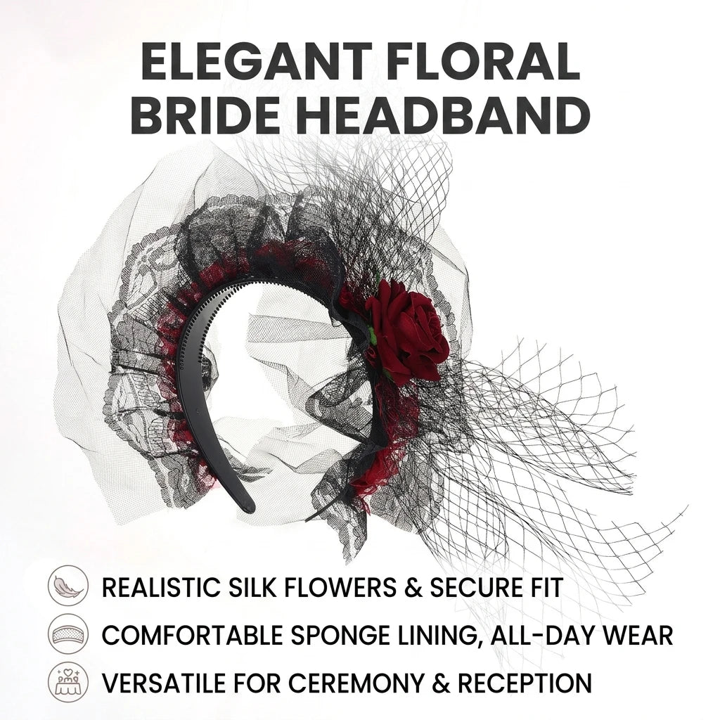 Bridal Artificial Flower Headband Wedding Hair Accessories With Comfortable Fit And Elegant Design For Various Hairstyles Peaceful Pleasures Health and Wellness