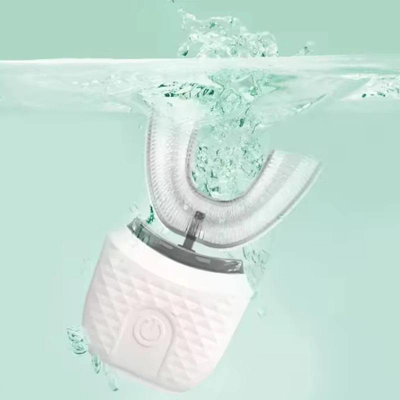 New Rechargeable Smart U-Shape Soft Ultrasonic Waterproof Wireless Toothbrush Set Travel Electric Toothbrush Peaceful Pleasures Health and Wellness