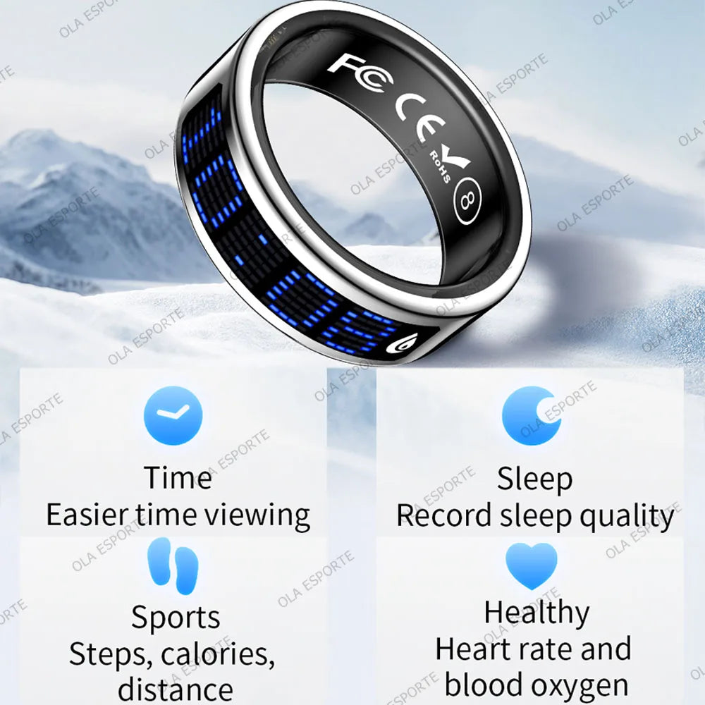2026 Smart Ring with Touch Display Screen, Wireless Charging, Health Manager, 5 ATM Waterproof For Men Women Smart Rings R12 R08 Peaceful Pleasures Health and Wellness
