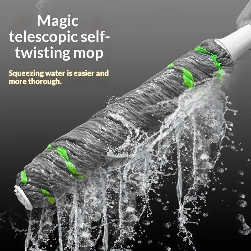 2 In 1 Dehydrated Mop 360 Degree Self Wringing Spin Mop Hand Free Household Twist Mop Home Cleaning Peaceful Pleasures Health and Wellness