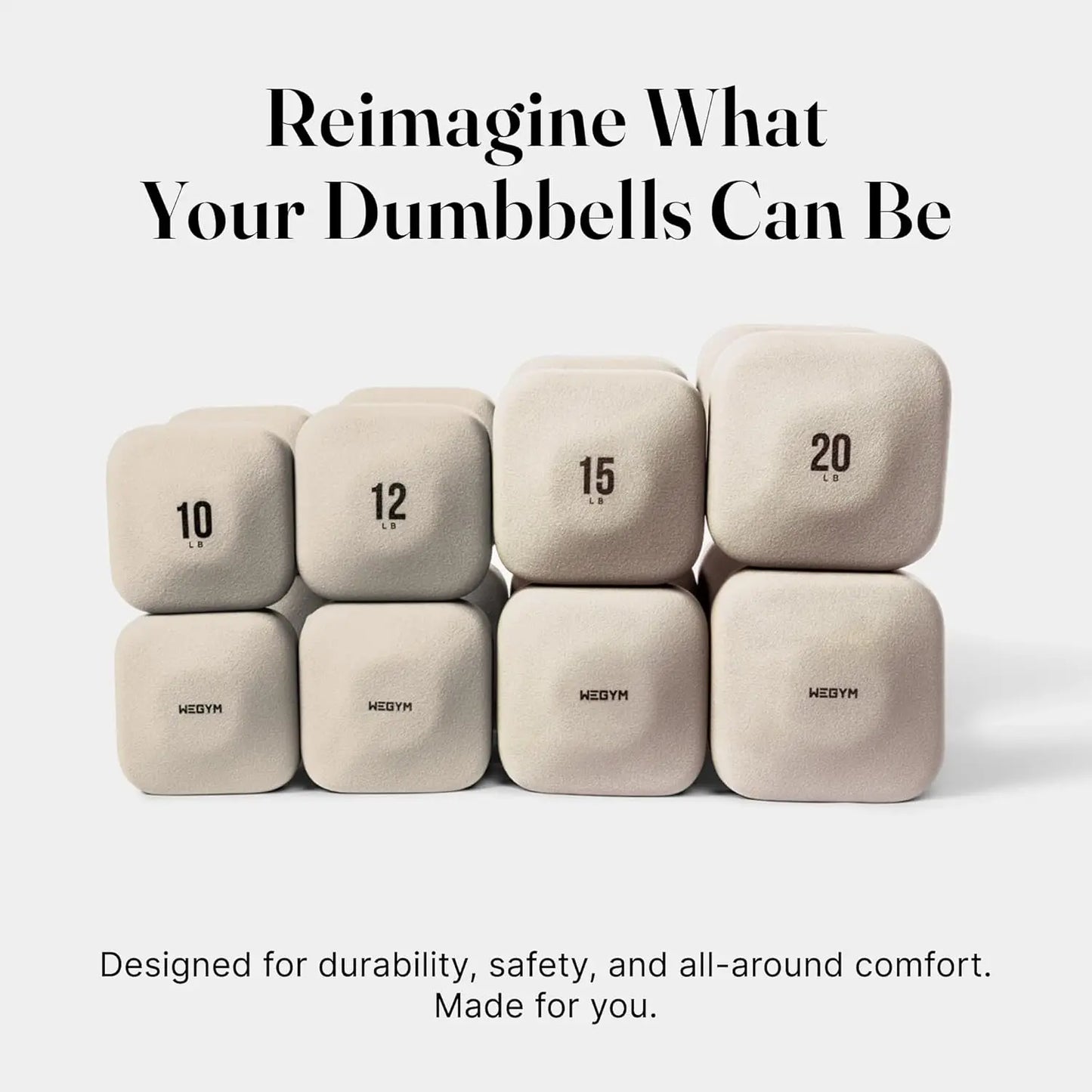 Square Dumbbells – Anti-Slip Handle, No-Roll Design for Home Gym Peaceful Pleasures Health and Wellness