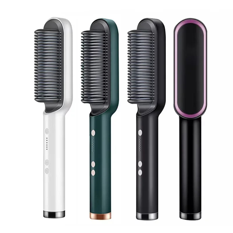 Electric Hair Brushes Straightening Brush Fast Heating Comb Curling Iron Hair Styling Tools Hair Straightener Brush Peaceful Pleasures Health and Wellness