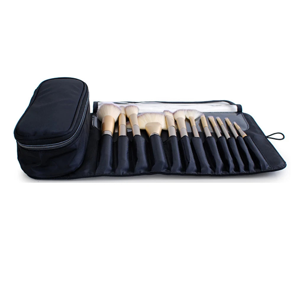 Mutifunctional Cosmetics Case Makeup Brushes Bag Travel Organizer Makeup Tools Rolling Pouch Cosmetics Makeup Peaceful Pleasures Health and Wellness
