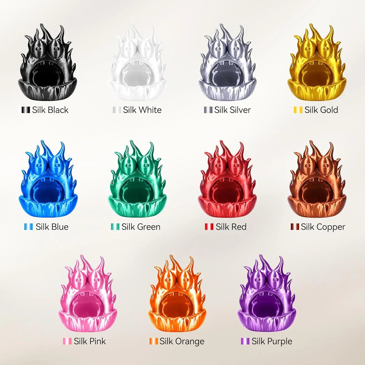 PLA+ Silk Multicolor 3D Printer Filament 1.75mm | DINGSUN 3D