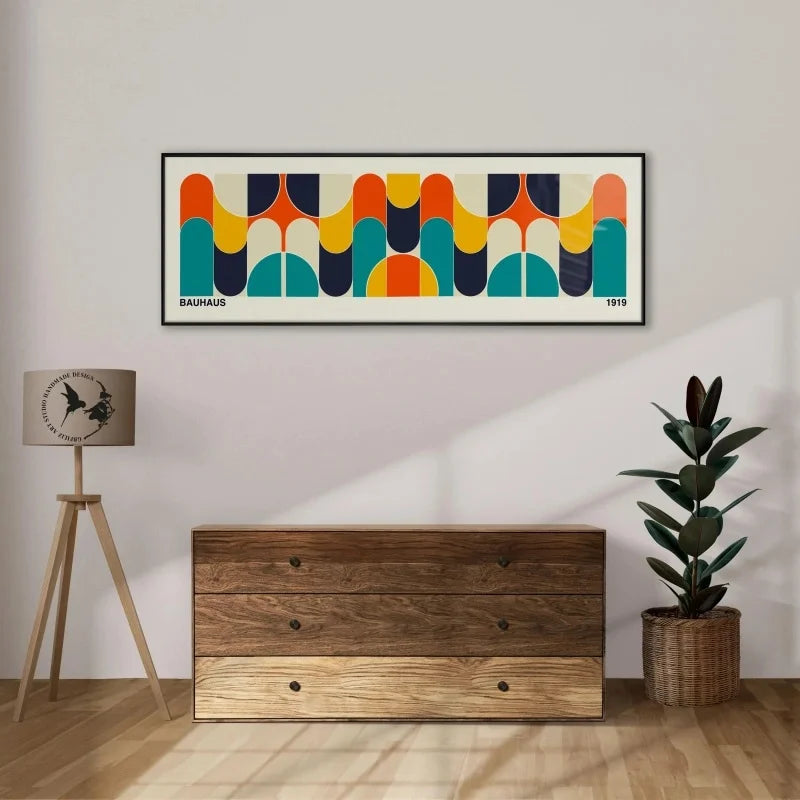 Unframed Colorful Bauhaus Wall Decor, Abstract Bauhaus Art Poster, No Framed Wall Decor, Bauhaus Home Decor Canvas Art Prints Peaceful Pleasures Health and Wellness