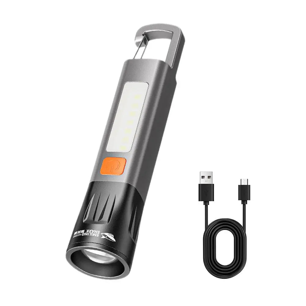Zoomable LED EDC Flashlight | 7-Mode USB-C Rechargeable Torch LED EDC Flashlight Peaceful Pleasures Health and Wellness A