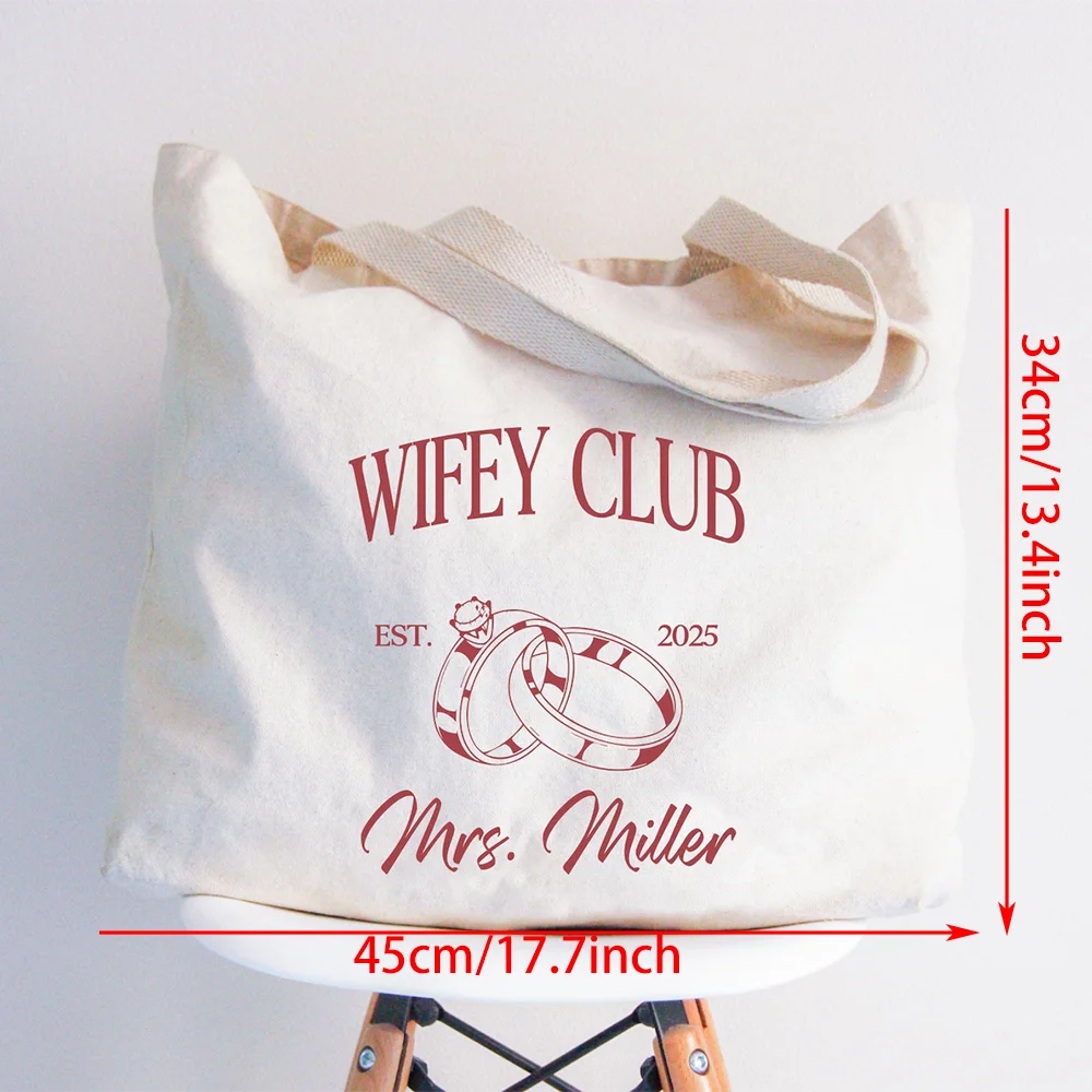 Wifey Club Mrs Tote Bag | Bridal Shower Newlywed Gift
