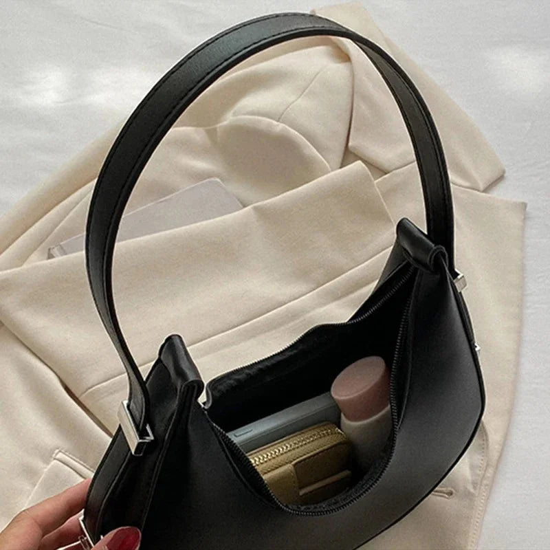 Women's PU Leather Hobo Shoulder Bag | Small Clutch & Travel Bag