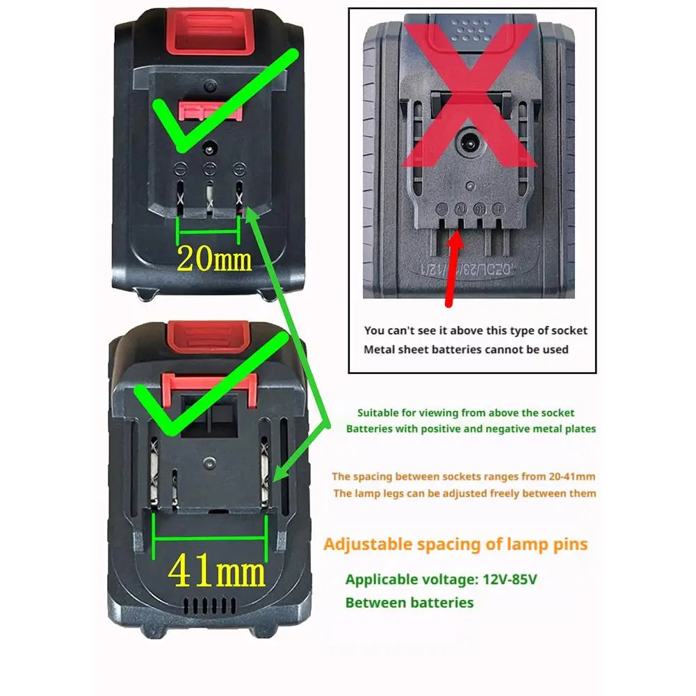 14W LED Work Light | 12-85V Battery-Powered Portable Lantern