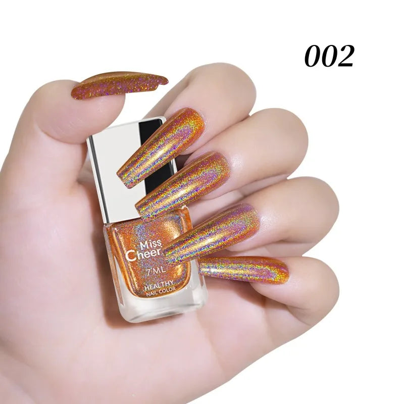 Holographic Nail Polish 7ml – Multichrome Rainbow Glitter Lacquer