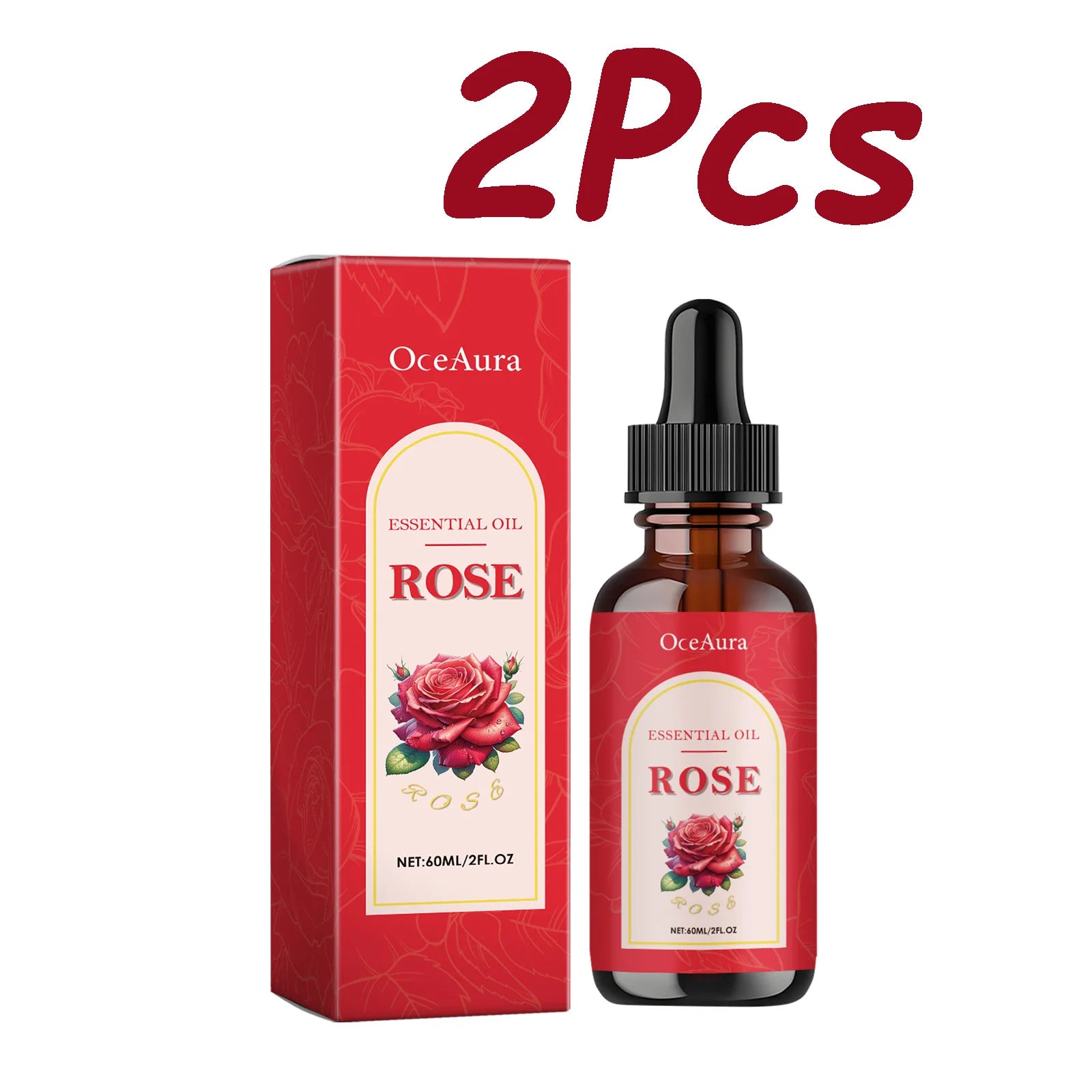Rose & Vitamin C Body Oil – Deep Moisturizing Skin Softener Peaceful Pleasures Health and Wellness 2Pcs 60ml Boxed