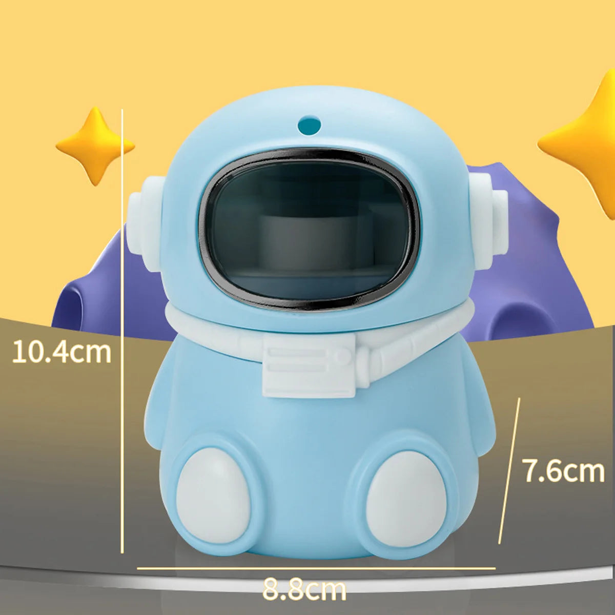 1Pcs Cartoon Astronaut Toothpick Storage Box Automatic Pop-up Toothpick Box Home Living Room Dining Room Toothpick Holder Peaceful Pleasures Health and Wellness Blue