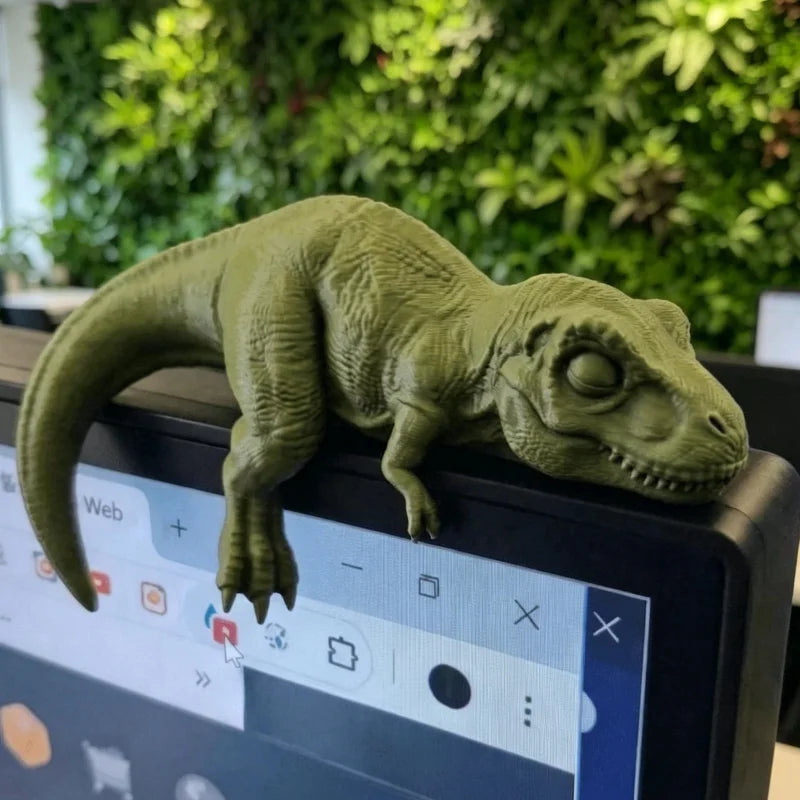 1-Piece Sleeping Dragon-Shaped Monitor Ornament, Stylish and Cute Dinosaur Desktop Decoration Suitable for Computer Screens, Animal-Themed Home and Office Decor Accessory, Unique and Thoughtful Collectible Gift Peaceful Pleasures Health and Wellness 1Pcs