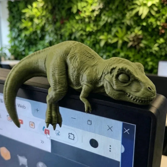 1-Piece Sleeping Dragon-Shaped Monitor Ornament, Stylish and Cute Dinosaur Desktop Decoration Suitable for Computer Screens, Animal-Themed Home and Office Decor Accessory, Unique and Thoughtful Collectible Gift Peaceful Pleasures Health and Wellness 1Pcs