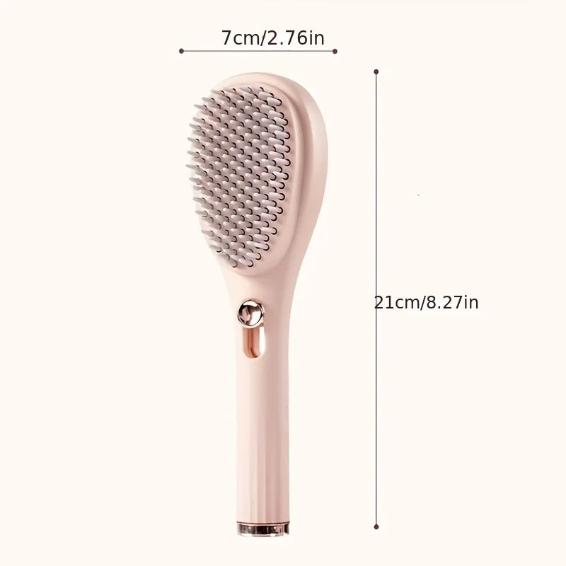 Self-Cleaning Retractable Hair Brush – Anti-Static Massage