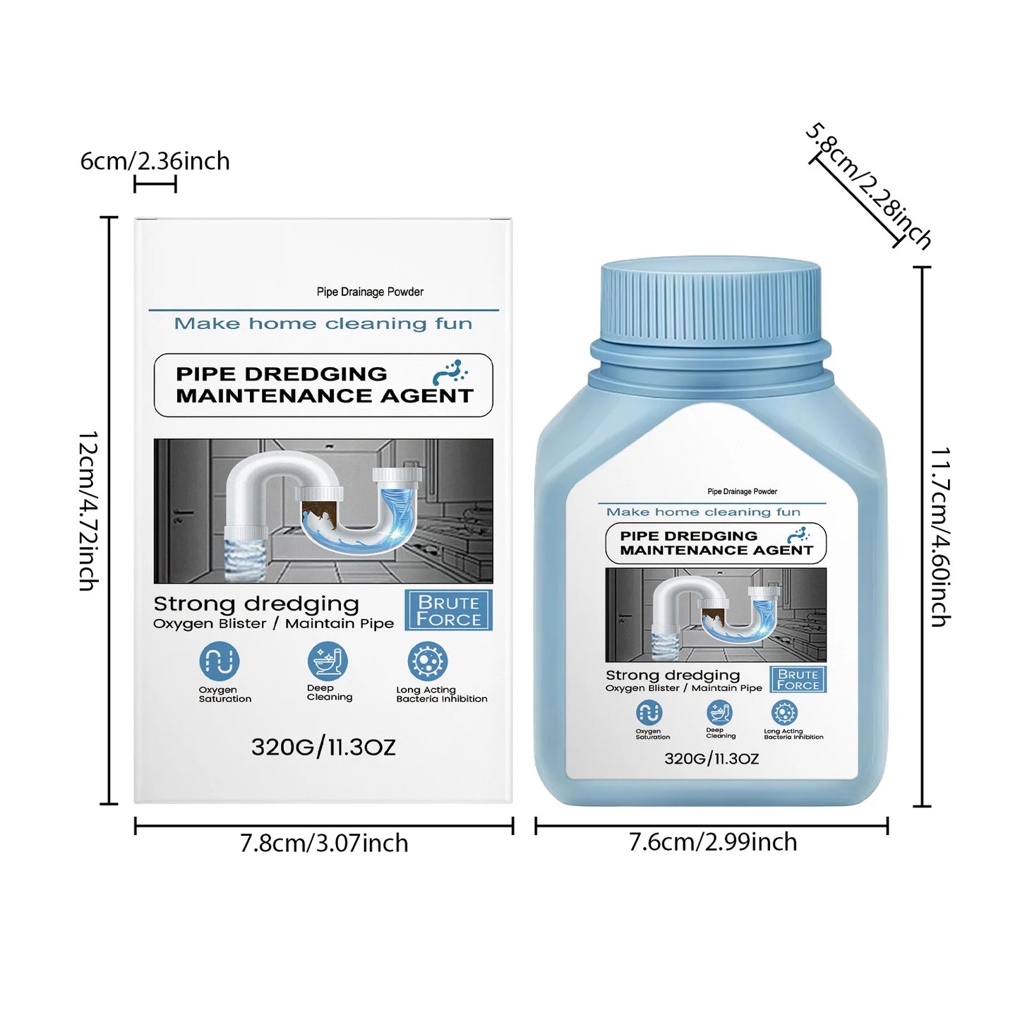 Jaysuing 320g Liquid Drain Cleaner – Pipe Dredging & Degreaser