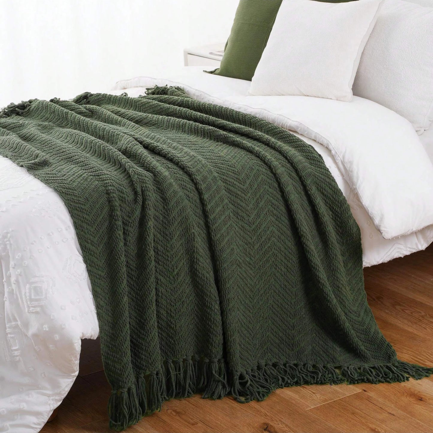 Battilo Chenille Knit Throw Blanket | Soft Couch & Sofa Throw