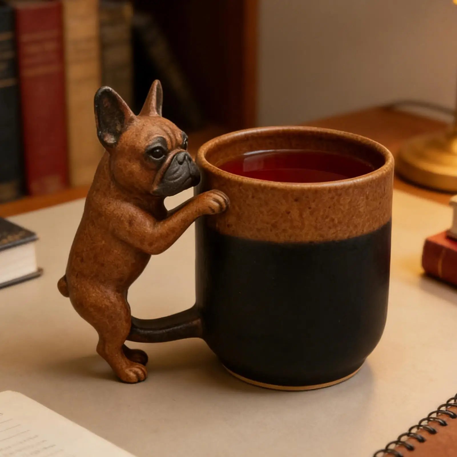 3D Dog Shaped Beverage Mug Tea Mug Desktop Beverage Cup for Home Office Living Room Cafe Dining Room Bedroom Coffee Tea Milk Peaceful Pleasures Health and Wellness
