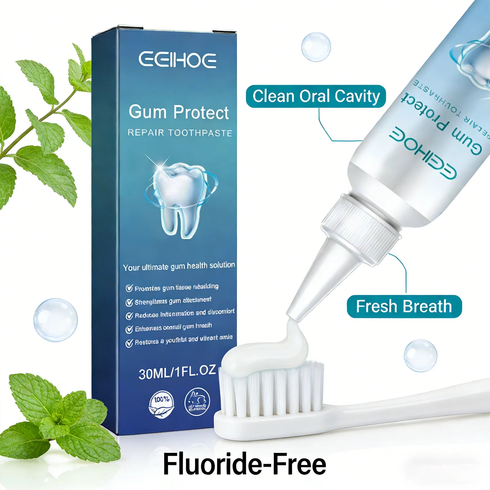 Gum Protect Repair Toothpaste Effectively Reduce Bad Breath Alleviate Oral Problems Prevent Gum Recession Dental Care Toothpaste Peaceful Pleasures Health and Wellness