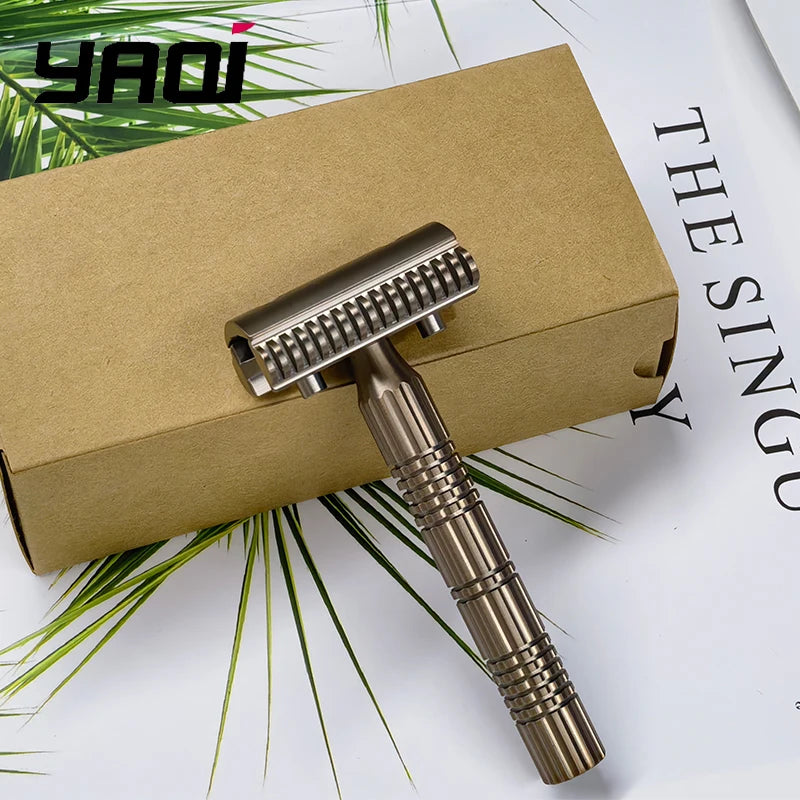 2026 Top Selling！YAQI Vintage Bohemia 316 Stainless Steel Adjustable Baseplate Men Professional Safety Razor Peaceful Pleasures Health and Wellness