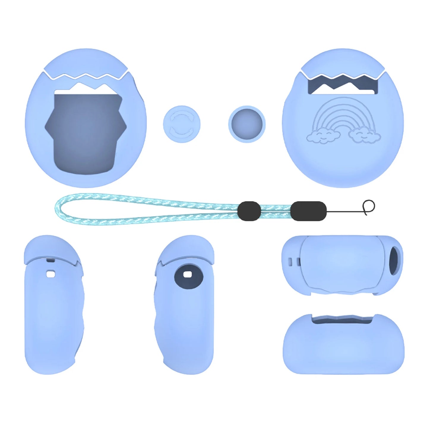 Silicone Protective Cover For Tamagotchi Paradise Game Machine Protective Cover Shell Resistant Protective Case Game Accessories Peaceful Pleasures Health and Wellness Blue