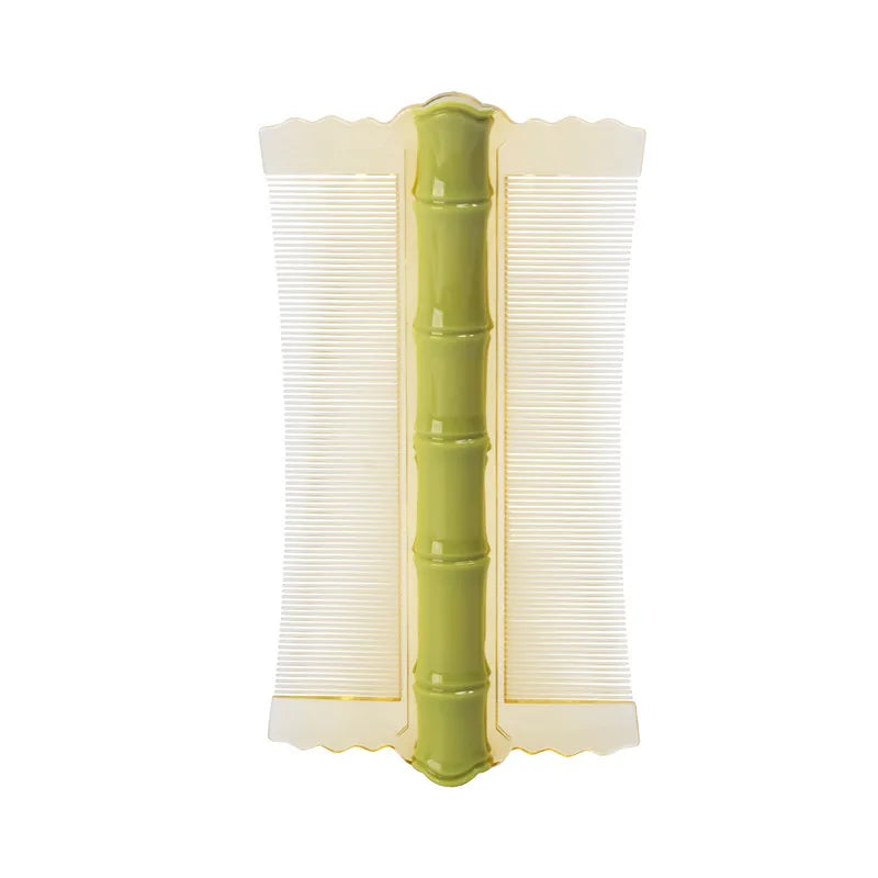 5pcs Bamboo Grate Comb, Ultra Dense Tooth Lice Comb, Remove Loose Dandruff, Double Sided Hair Comb Grate Lice Comb Dandruff Scal Peaceful Pleasures Health and Wellness Green