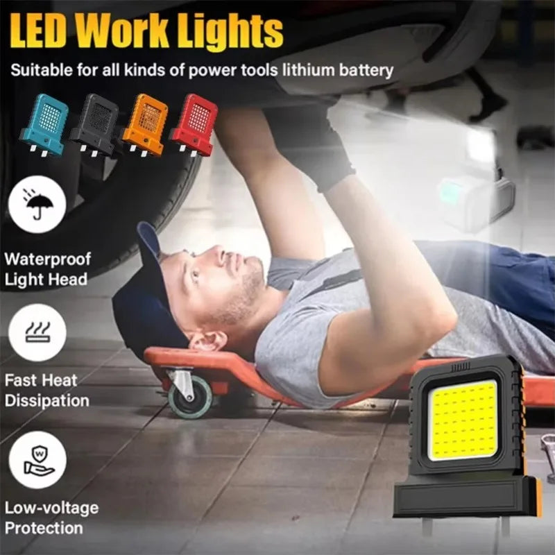 21V LED Work Light – Portable Super Bright Job Site Flashlight