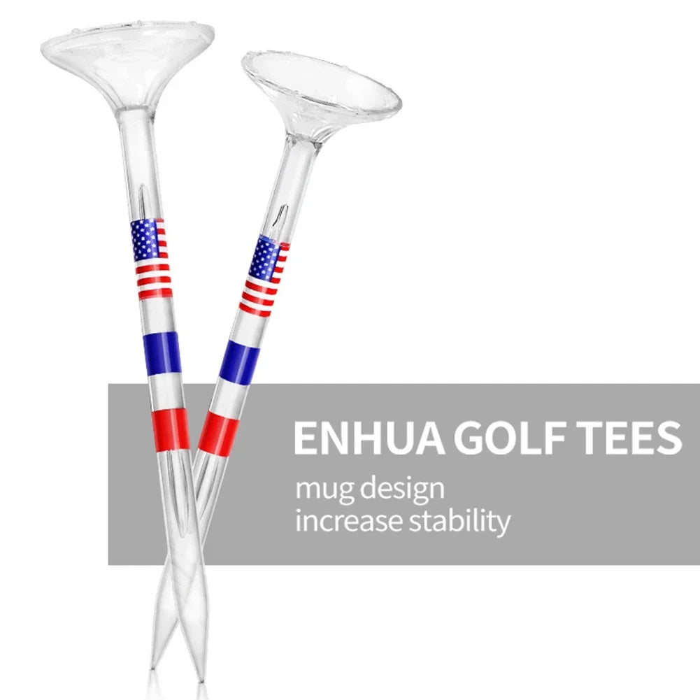 10pcs Golf Ball Holder Reduce Friction and Side Spin Transparent Plastic Golf Tees Reusable Anti-Slip Big Cup Golf Training Aids Peaceful Pleasures Health and Wellness
