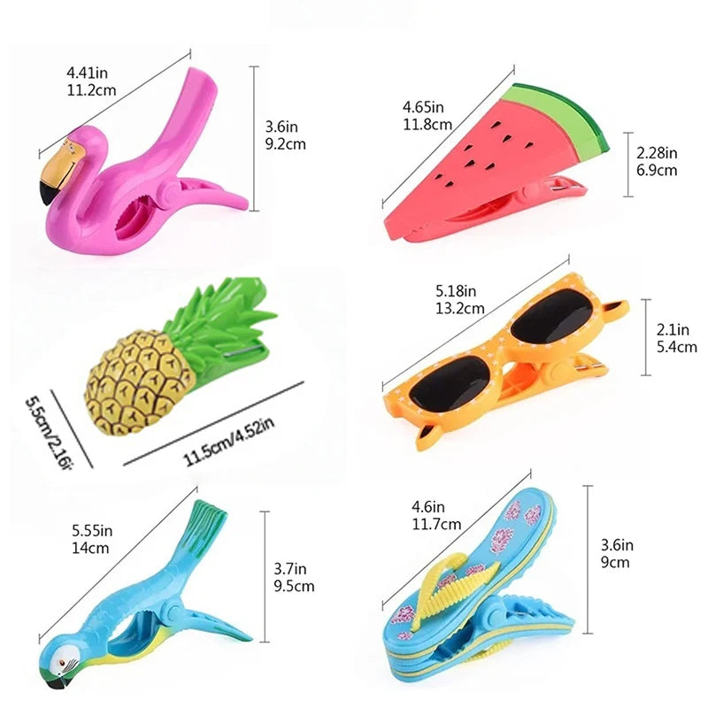 Large Beach Towel Clips for Chairs & Sun Loungers – Durable Beach Chair Accessory Peaceful Pleasures Health and Wellness