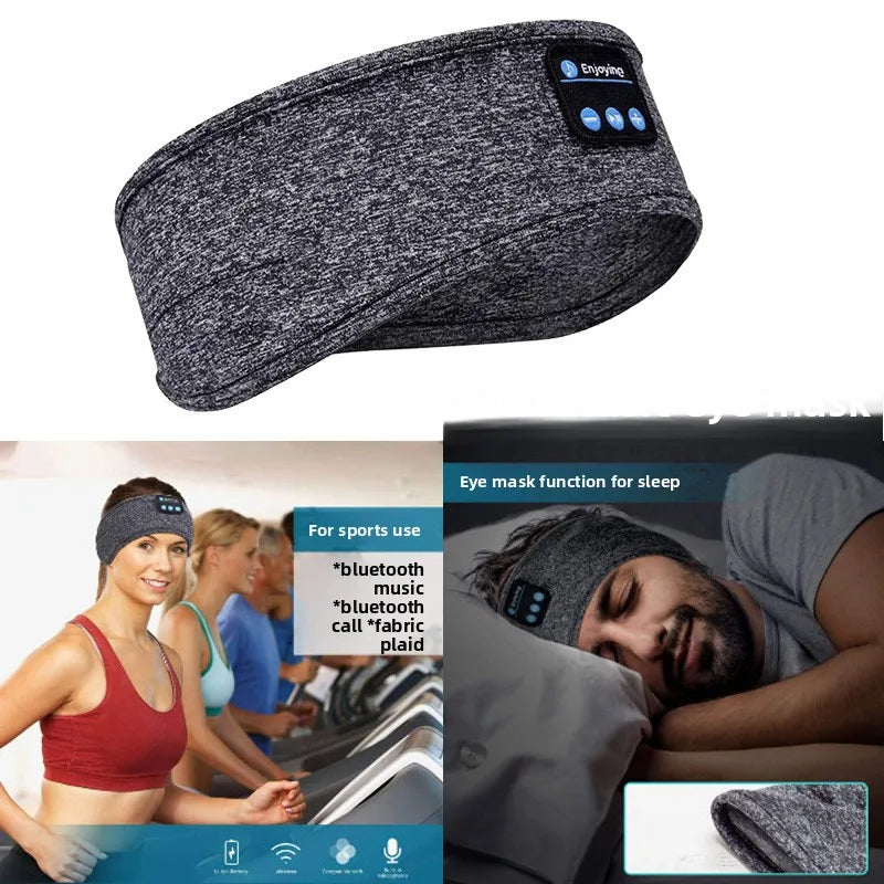 Removable Music Sleep Eye Mask Bluetooth Headband for Sports Yoga Running Wireless Headphones Elastic Gym Absorb Sweat Headband Peaceful Pleasures Health and Wellness