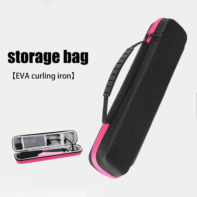 Hair Straightener Storage Bag Curling Iron Container EVA Handbag Curling Clip Carry Travel Case Waterproof And Anti-fall Peaceful Pleasures Health and Wellness