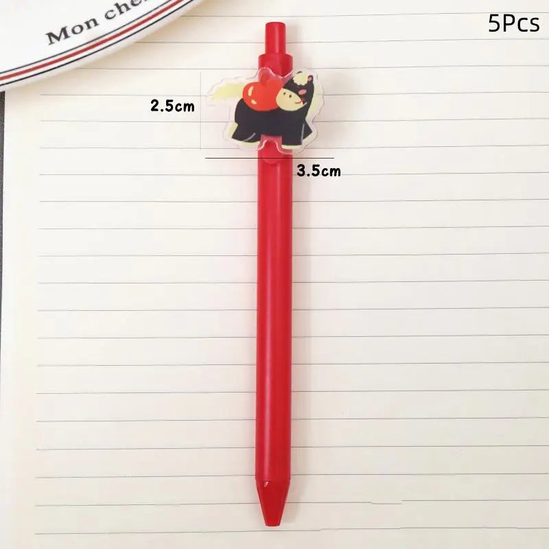 Cute Pony Gel Pens 5/6 Pack – Quick-Dry Decorative Writing Pens