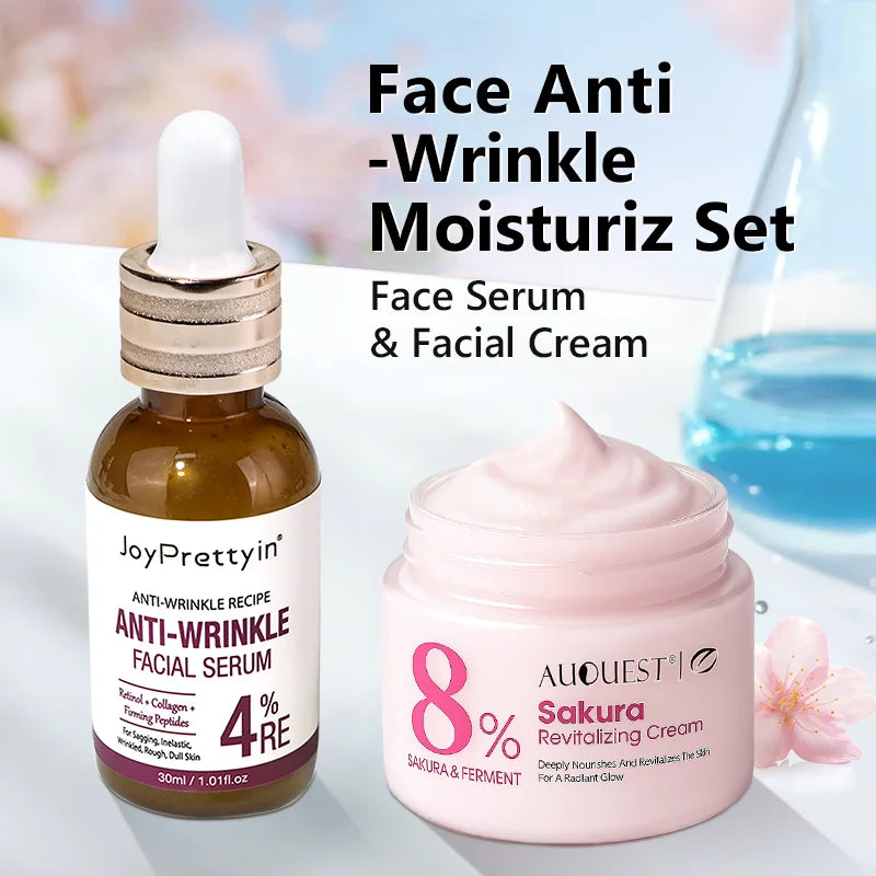 AUQUEST Retinol Serum & Sakura Cream Anti-Aging Set