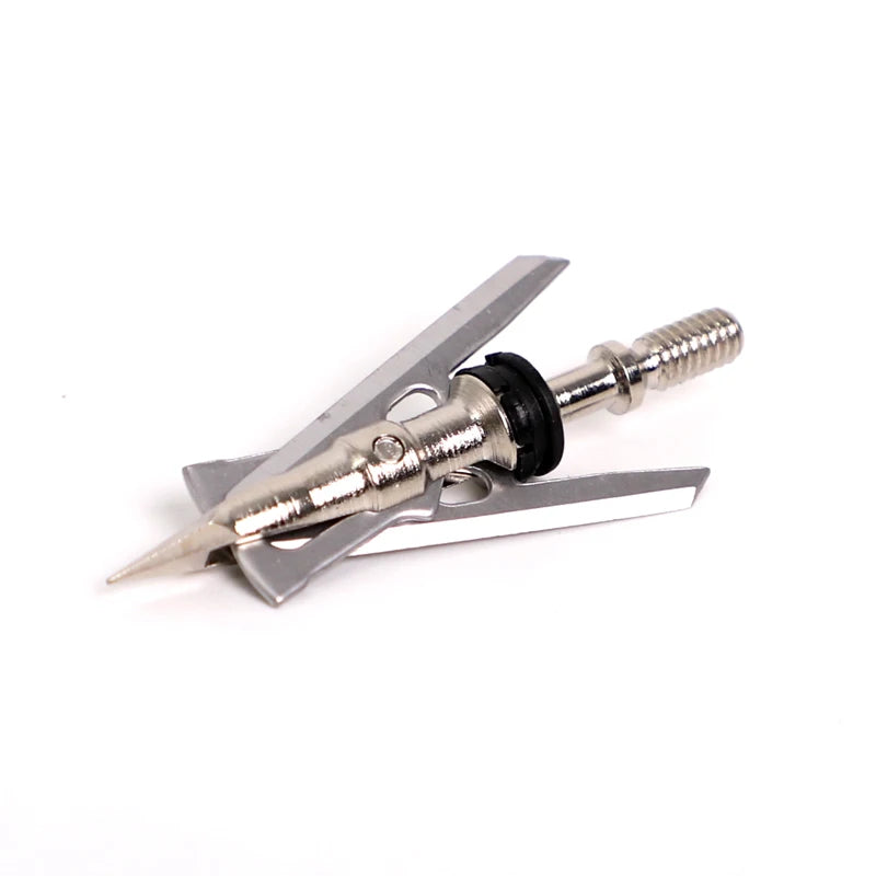 100 Grain Arrowhead Tips Archery Point Hunting Broadheads Plastic