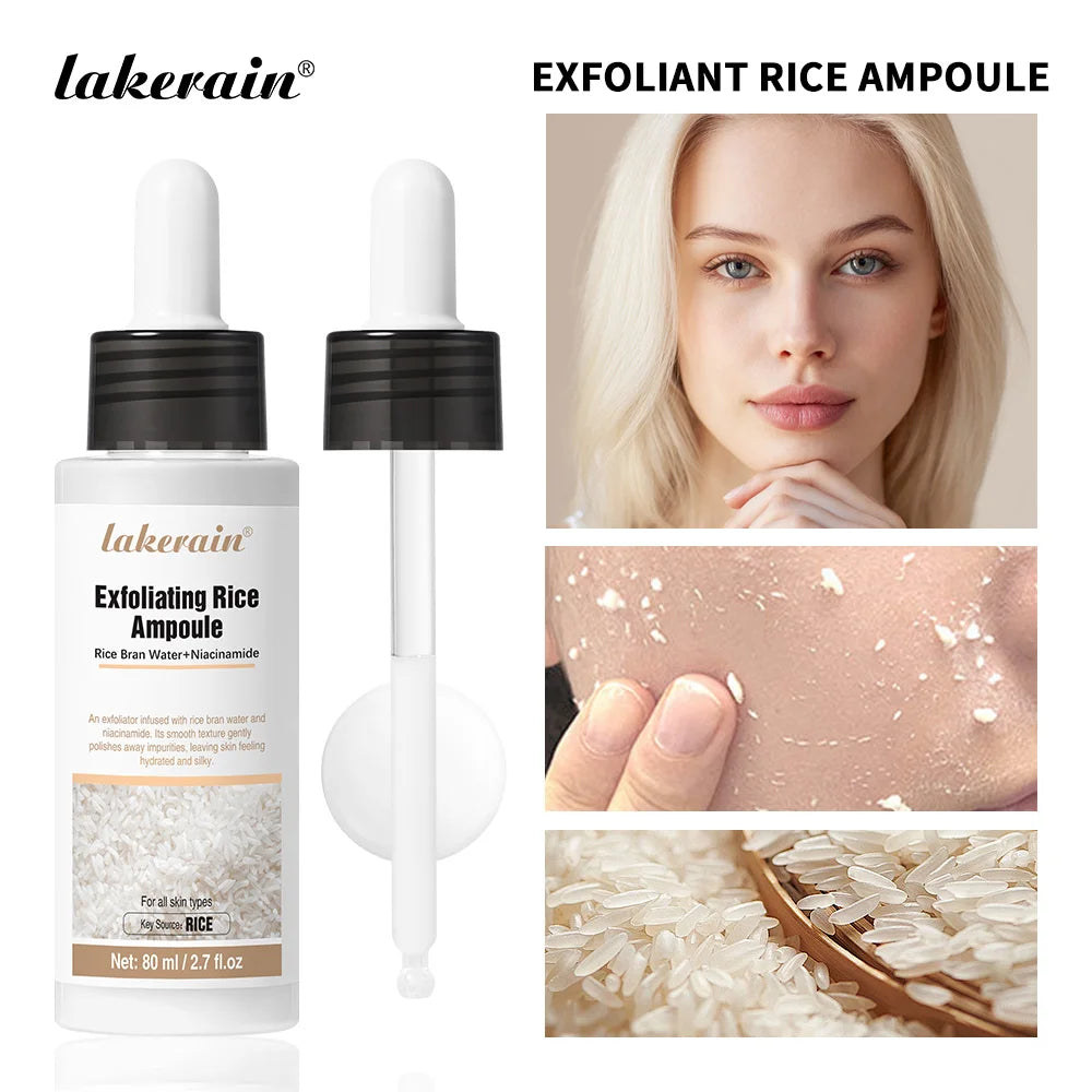 Gentle Rice Exfoliation Brightened-Looking Effect Long-lasting Hydrating Gentle Cleaning Soothing Skin Exfoliant Rice Ampoule Peaceful Pleasures Health and Wellness RICE