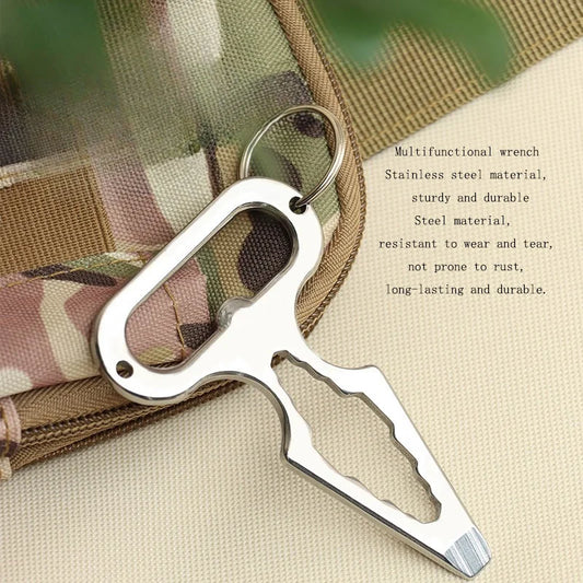 Outdoor Emergency Tools Self-defense Personal Keychain Needle-punching Bottle Set Bottle Opener Wrench Peaceful Pleasures Health and Wellness