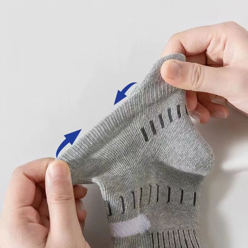 5 Pairs of Men's Sports Socks, Fashionable And Casual Cotton Spring/Summer Style Sweat Absorbing And Breathable Short Socks Peaceful Pleasures Health and Wellness