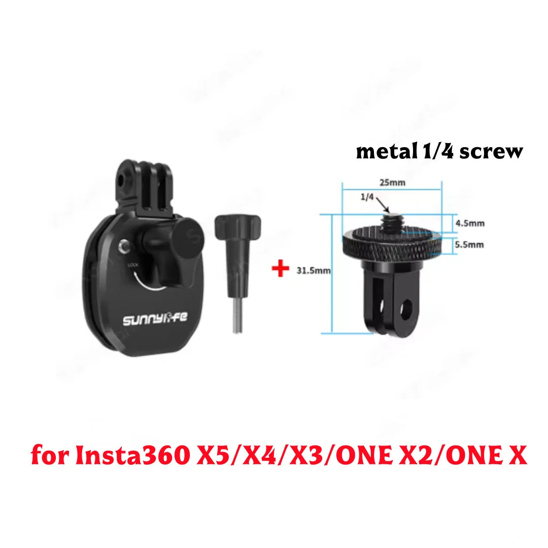 Sunnylife Metal Windshield Clip Mount for GoPro, DJI & Insta360