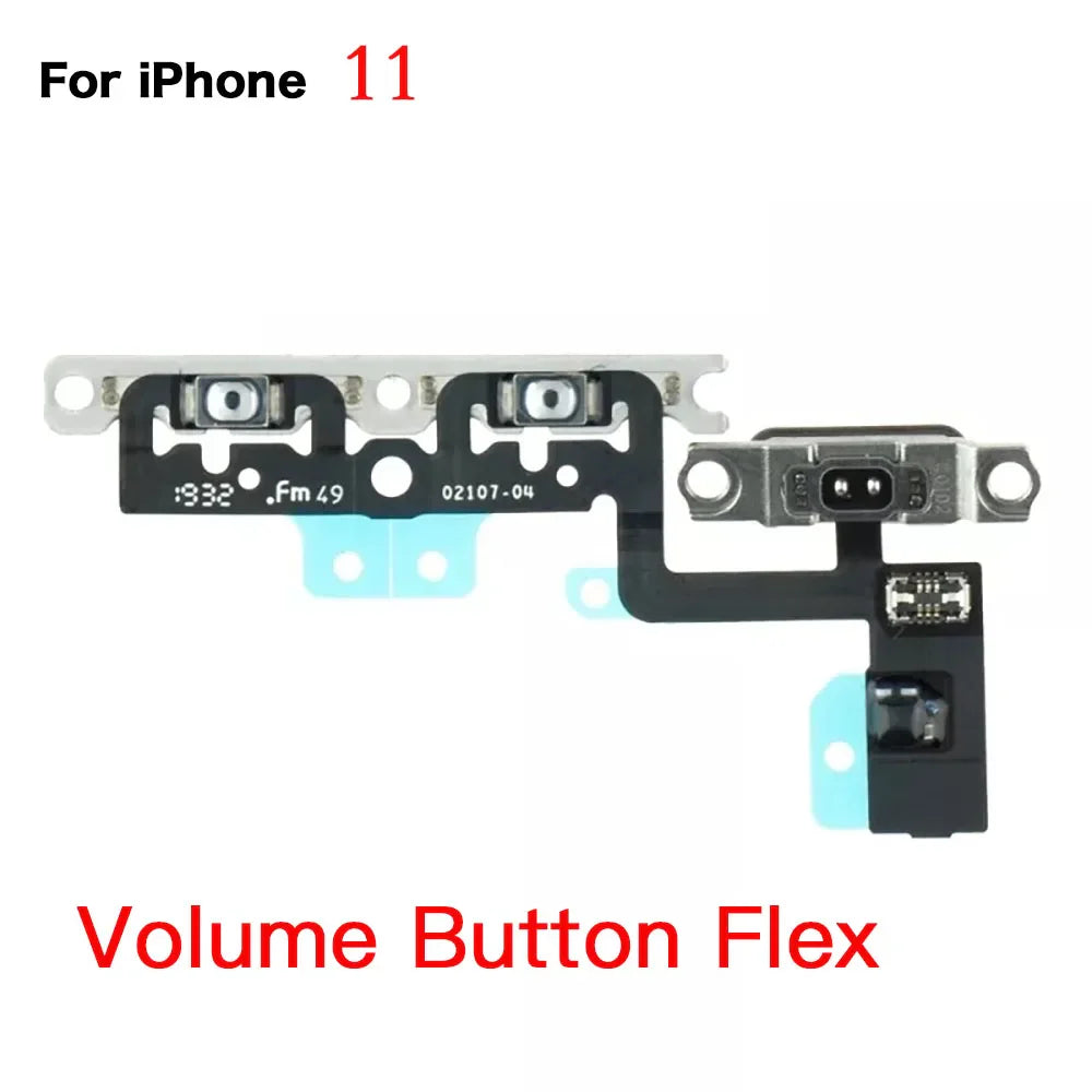 iPhone 7–11 Pro Max Power & Volume Flex Cable with LED Flash