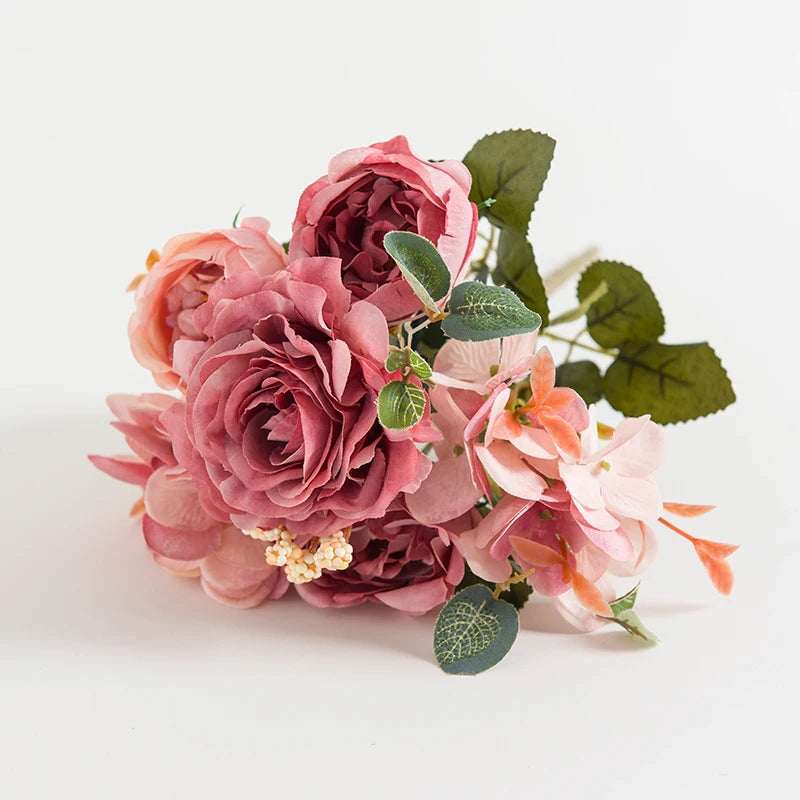 Artificial Silk Rose & Peony Bouquet | Wedding & Home Decor