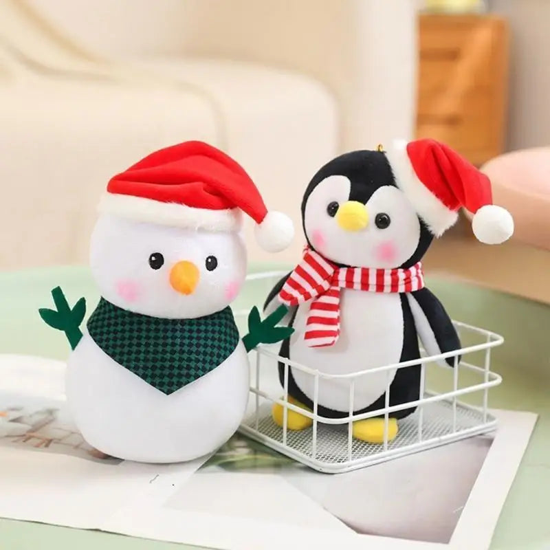 Christmas Plush Bear Toy – Embroidered, 20cm | Holiday Gift