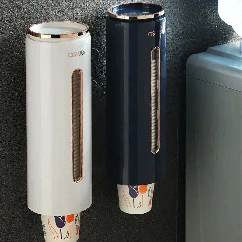 Wall-Mounted Automatic Drop Disposable Cup Dispenser Holder