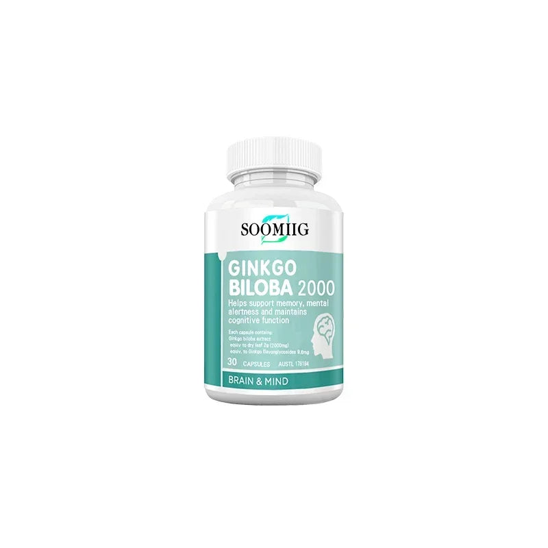 2000mg Ginkgo Biloba Capsules | Memory, Focus & Brain Support