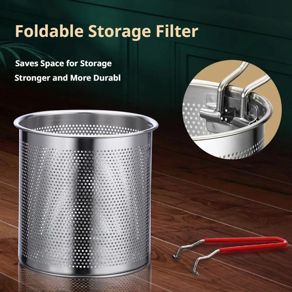 Stainless Steel Deep Fry Pot & Strainer Basket Set | Small Fryer