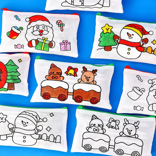 DIY Graffiti Pencil Bag Christmas Gifts Kids Filling Santa Claus Peaceful Pleasures Health and Wellness
