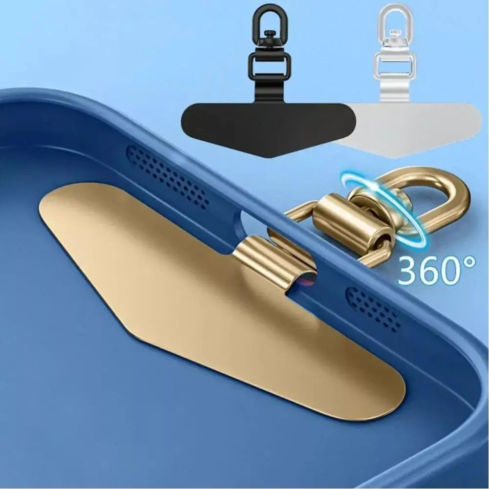 360° Rotatable Steel Phone Lanyard Tether Tab | Anti-Lost Patch