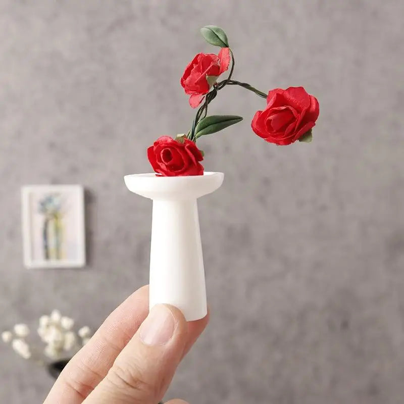 3-Piece Dollhouse Miniature Flower Pot & Vase Set | DIY Decor