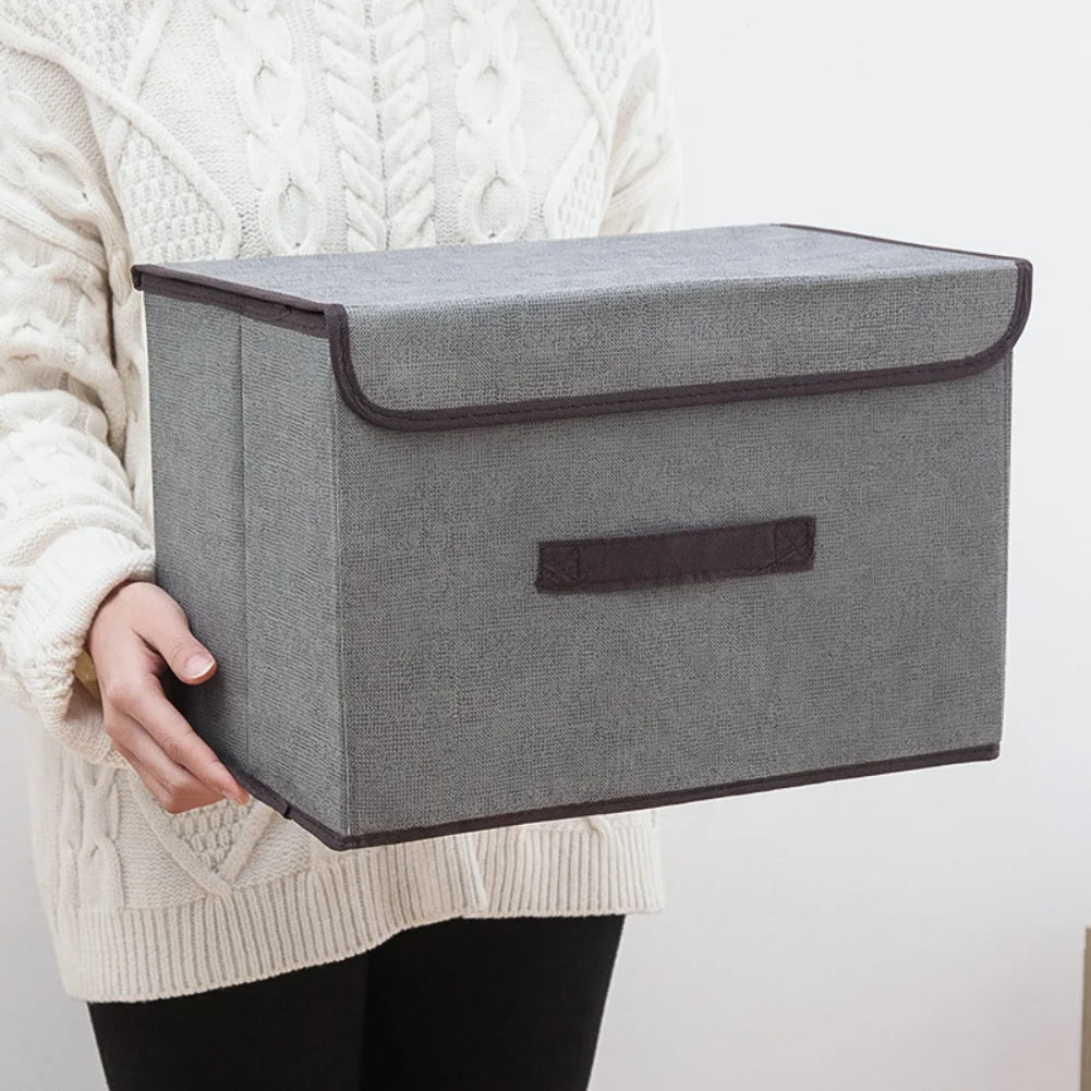 Home Fabric Storage Box Foldable Clothing Dustproof Organizing Large